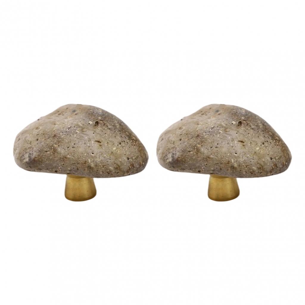 Creative Stone Cabinet Handles Set of 2 Modern Minimalist Furniture Pulls