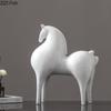 Creative White Horse Resin Sculpture Modern Crafts Ornaments Desk Decoration Minimalist Horse Statue Room Aesthetic Decor