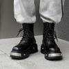 Big head Martin boots men's and women's niche zipper platform heightening locomotive boots tooling shoes 39887-J