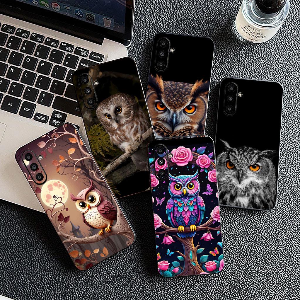 Soft Cover for Samsung Galaxy Note 20 9 8 S8 S10 S9 Plus A54 A33 A21S A31 M21 S10E A17 Coque Phone Case Bird Owl Comics Lovely