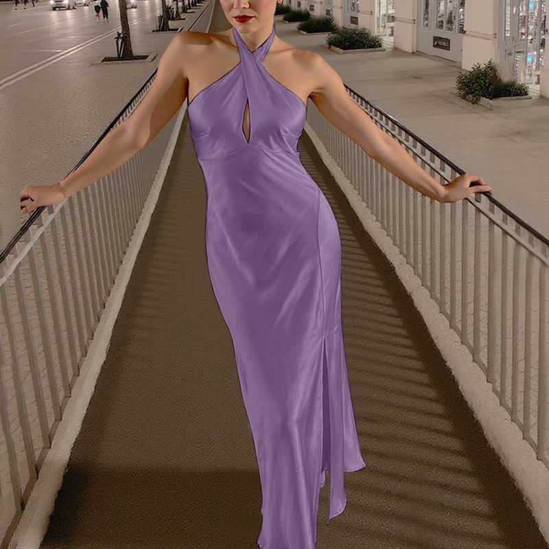 

ZANZEA Женское модное вечернее платье без рукавов с открытыми плечами и халтер-воротником 5XL