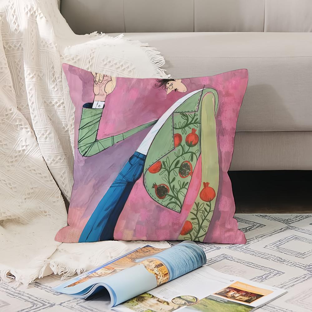 Funny Artist M-Masha P-Pryanichnikova   Pillow Case Office Cushions Suitable For Sofa Car Bedroom Decorative Cushion Cover