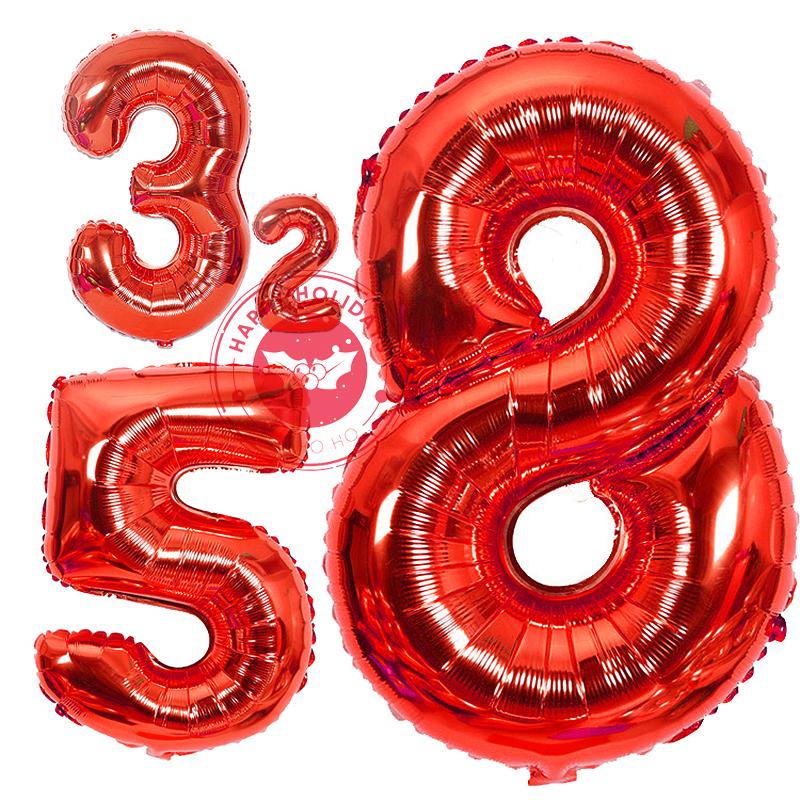 40" Rose Gold  Number Balloon Decoration Anniversary Birthday Wedding New Year Celebration Aluminum Foil Digital Helium Balloons
