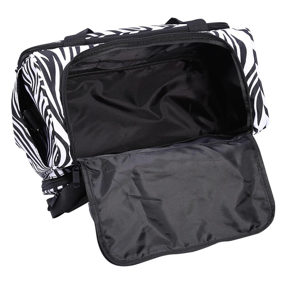 Handtasche mit Zebrastreifen Friseurwerkzeugtasche Tragbare Schere Kammhaltertasche Frisierkoffer