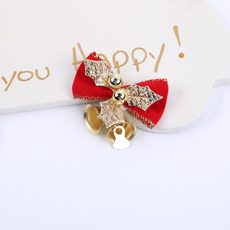 Christmas Tree Wreath Bow with Iron Bell Decoration