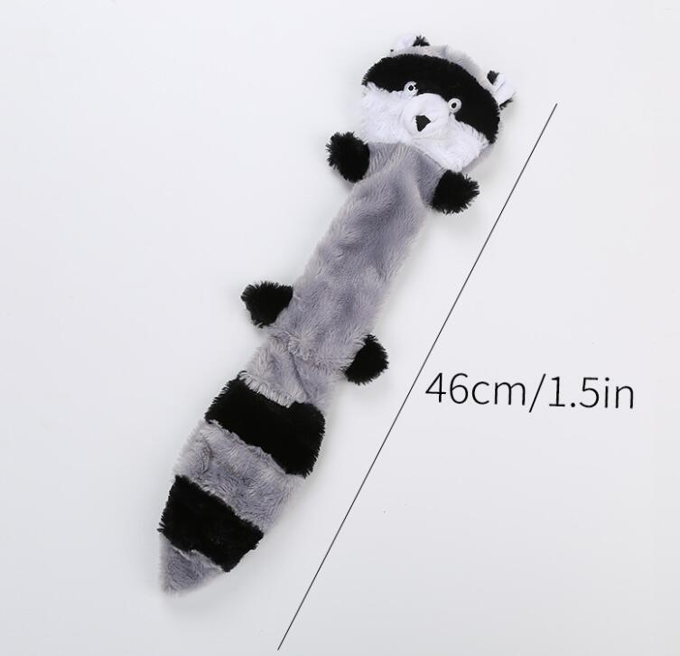 1pc Pet Plush Squeaky Toy, Raccoon & Squirrel Shaped Chew Toy, Durable Dog/Cat Teething And Biting Toy For Self-Play And Training