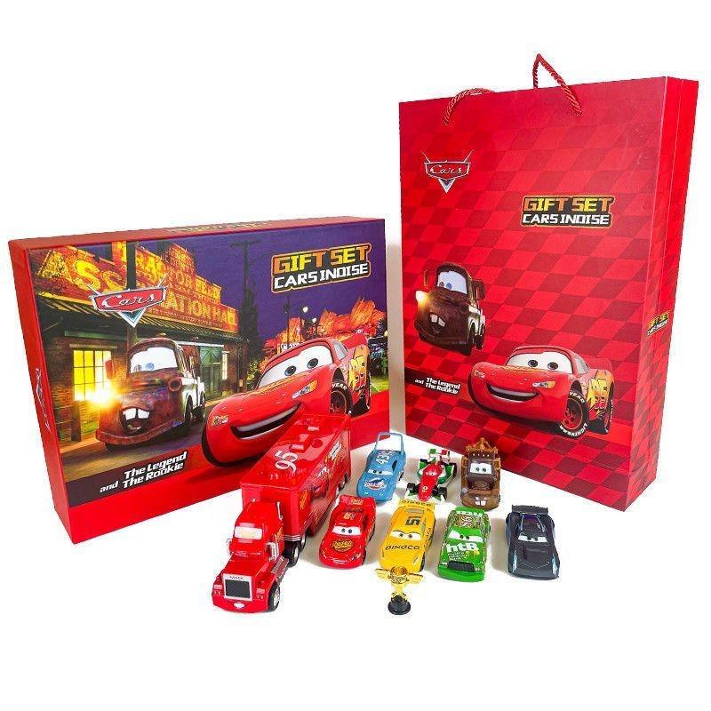 

Lightning McQueen Toy Car Set: Racing Cars Movie Alloy Collection for Kids Birthday Gift 8 Main Cars Gift Box (with Trophy)