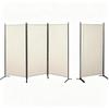 3-part Folding Screen, side privacy screen with stand, Metal & Polyester (only with 1pc room divider)