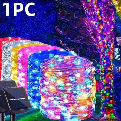LED 300 Solar Light Outdoor Lamp String Lights for Holiday Christmas Party Waterproof Fairy Lights Garden Garland Copper