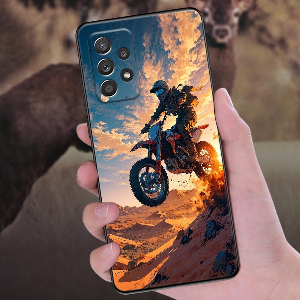 Motorbike Moto Cross Dirtbikes Phone Case For Samsung Galaxy A57 A56 A37 A55 A36 A26 A54 A52 A35 A34 A25 A17 A16 A15 A07 Cover