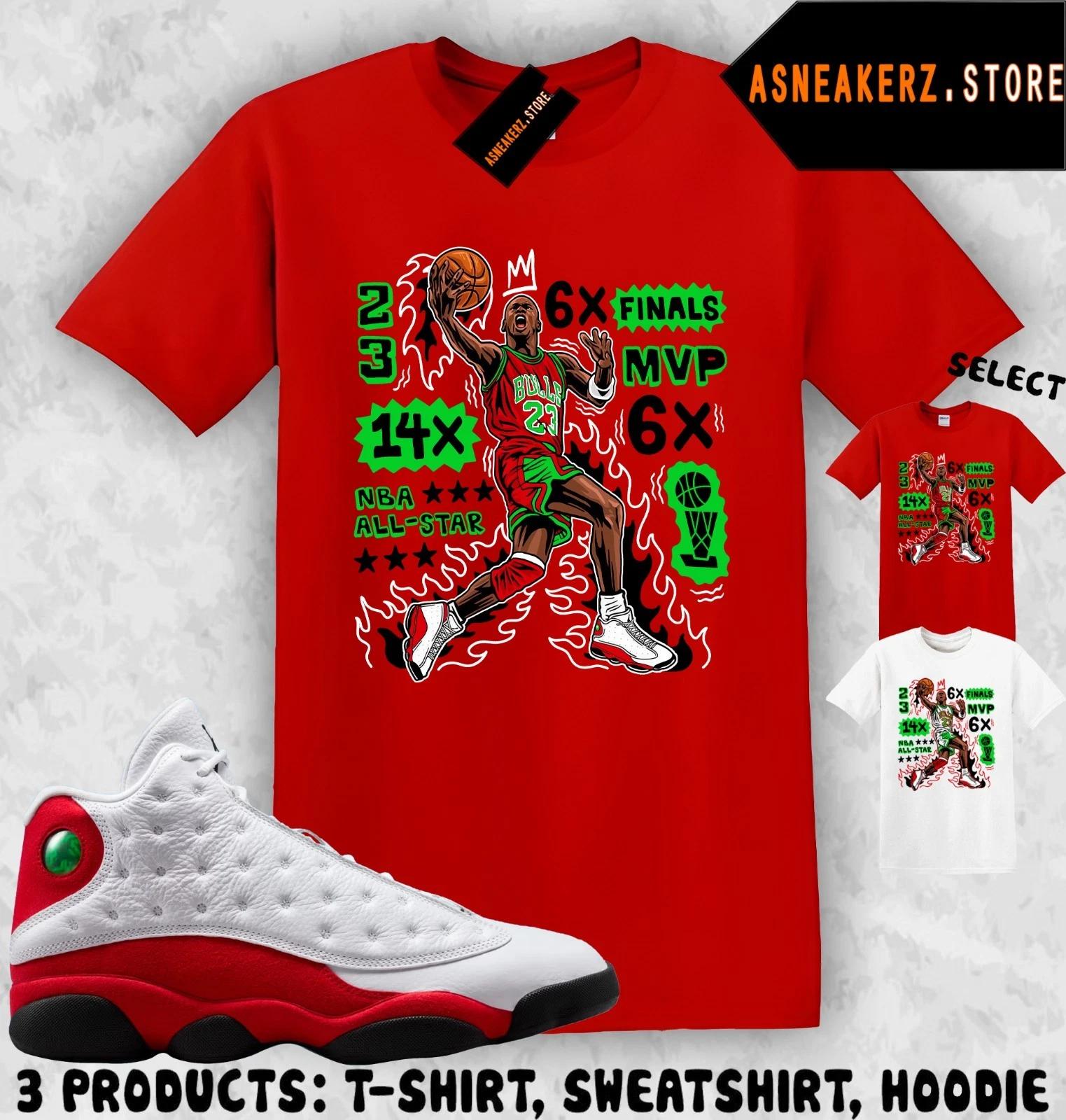 

Tee Shirt Matching AJ 13 Chicago 2026 To Match Sneaker MJ Flair 23 T shirt L