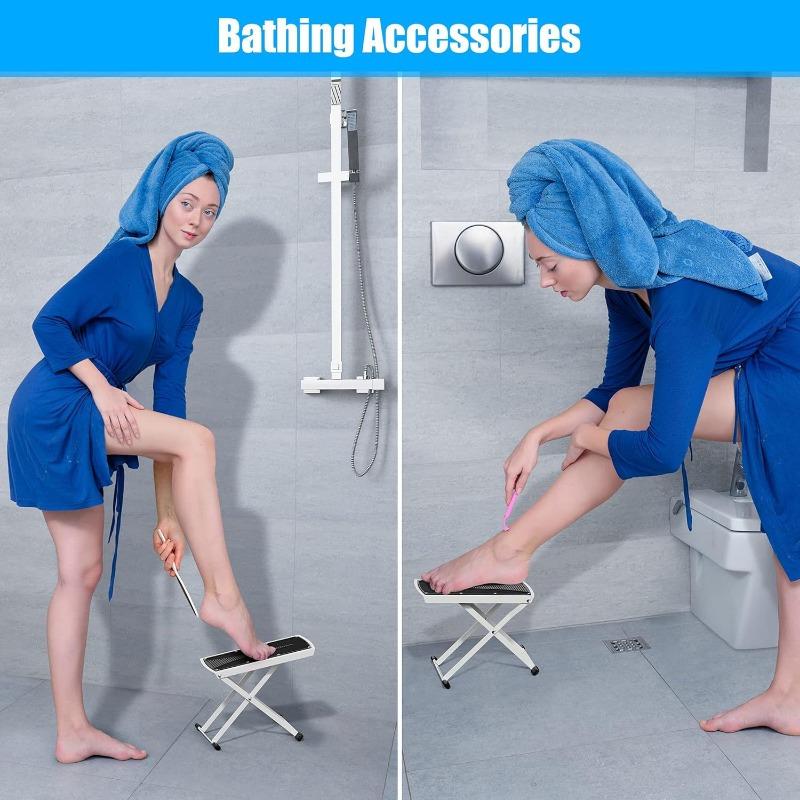 Folding Foot Rest 6-Height Adjustable Single Footstool Beauty Salons Home Pedicures Toe Nail Bath Beauty Tool Lazy Furnishings