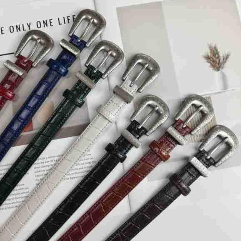Women's Belt Women's Leather Thin Belt Fashion Versatile Casual Decoration Small Belt Belt