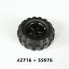 Rainbow Pig MOC Parts Wheel 42716 + Tire 44309 15413 55976 70695 Compatible Bricks DIY Building Blocks Particle Kid Toy Gift
