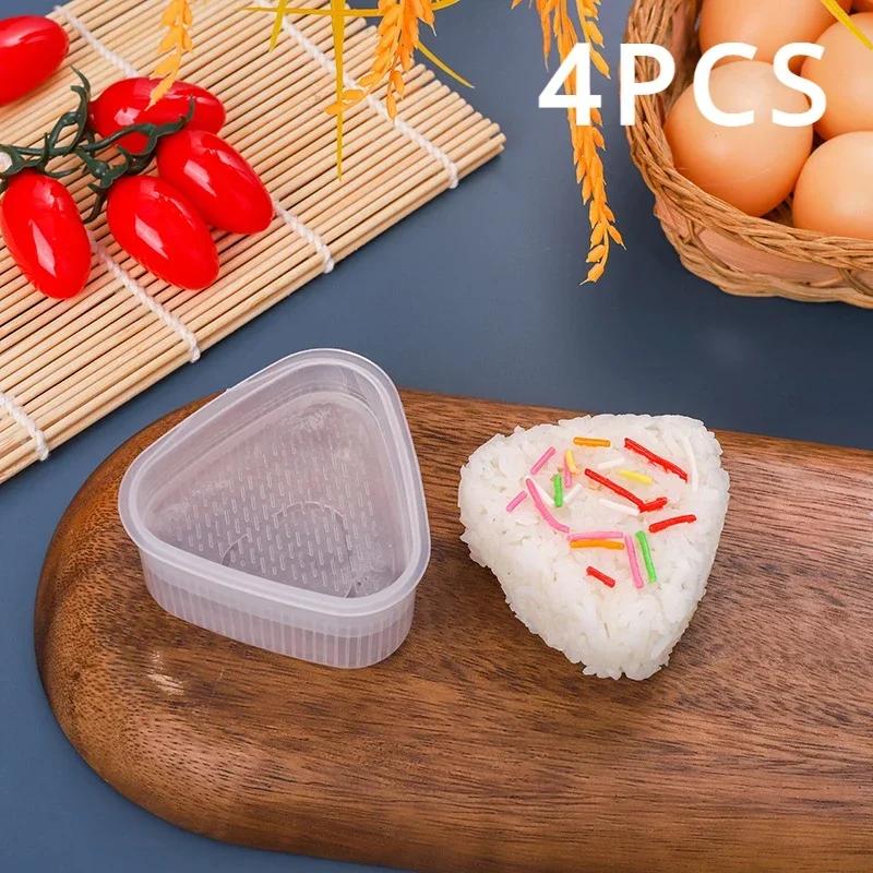 Creative DIY Sushi Mold Box Transparent Triangular Sushi Maker Mold Onigiri Rice Ball Food Press Sushi Kitchen Bento Accessorie