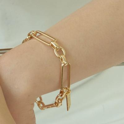 LAYERMOOD goldenes Armband mit zwei Ketten