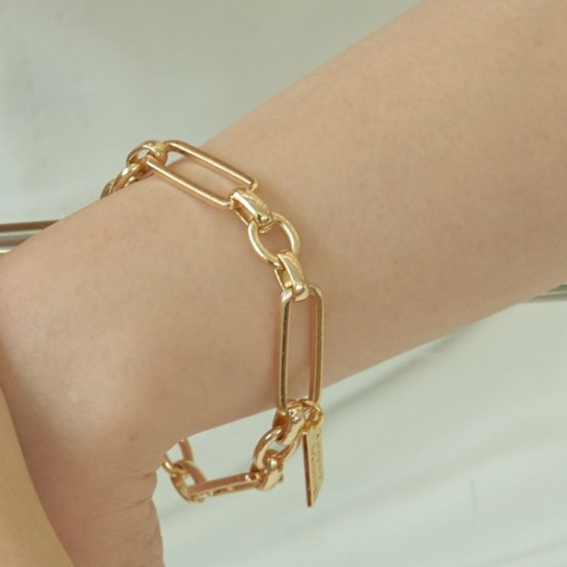 LAYERMOOD gold two chain bracelet