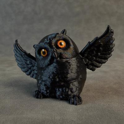 Cute Mini Owl Ornament Plastic Desktop Decorations Car Home Bonsai Decorations 3D Printing Creative and Novel Gifts