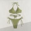 Damen Split Bikini Badeanzug Sport Badeanzug