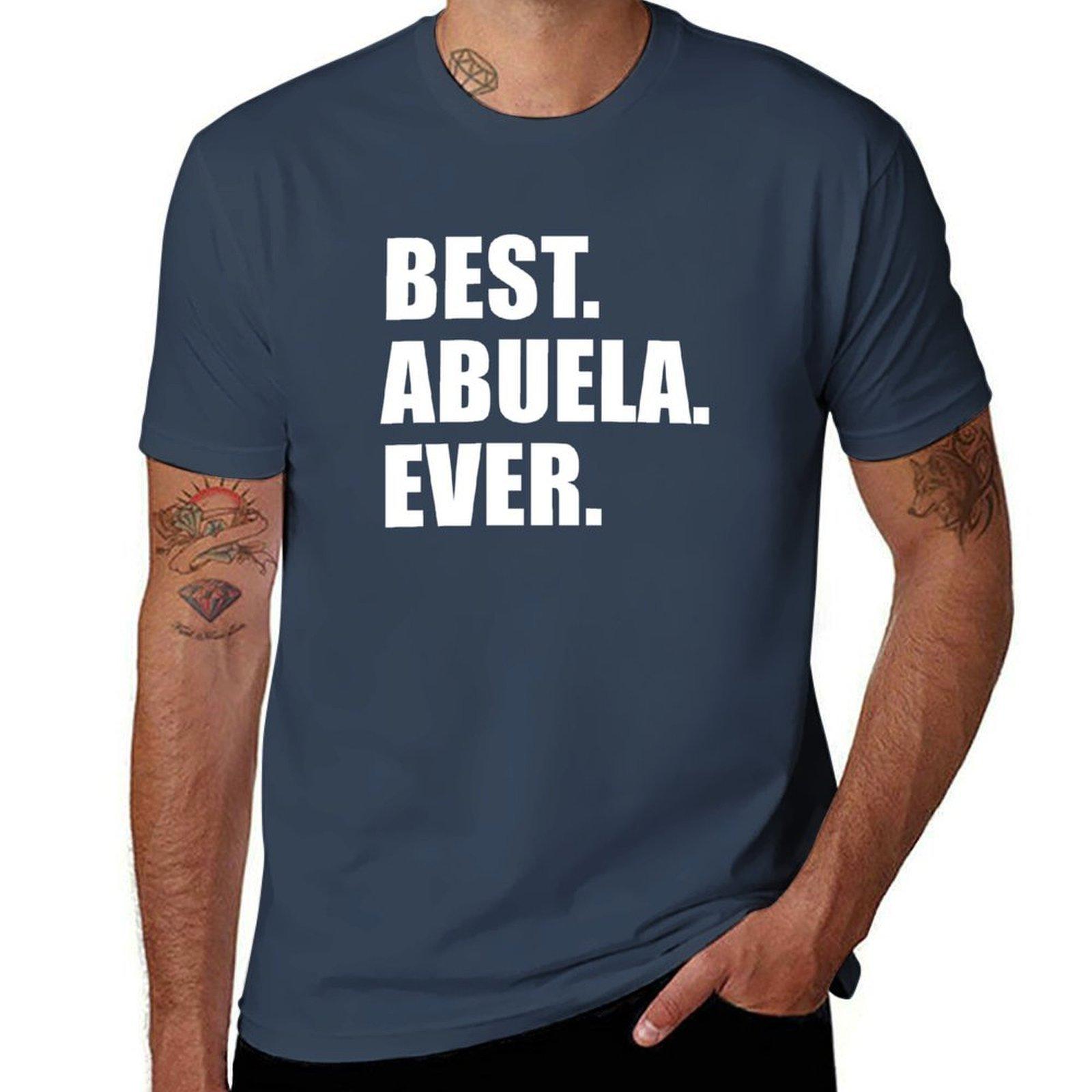 Best Abuela Ever Spanish Grandmother Tshirt Basic Casual Wear Short Sleeve Top S
