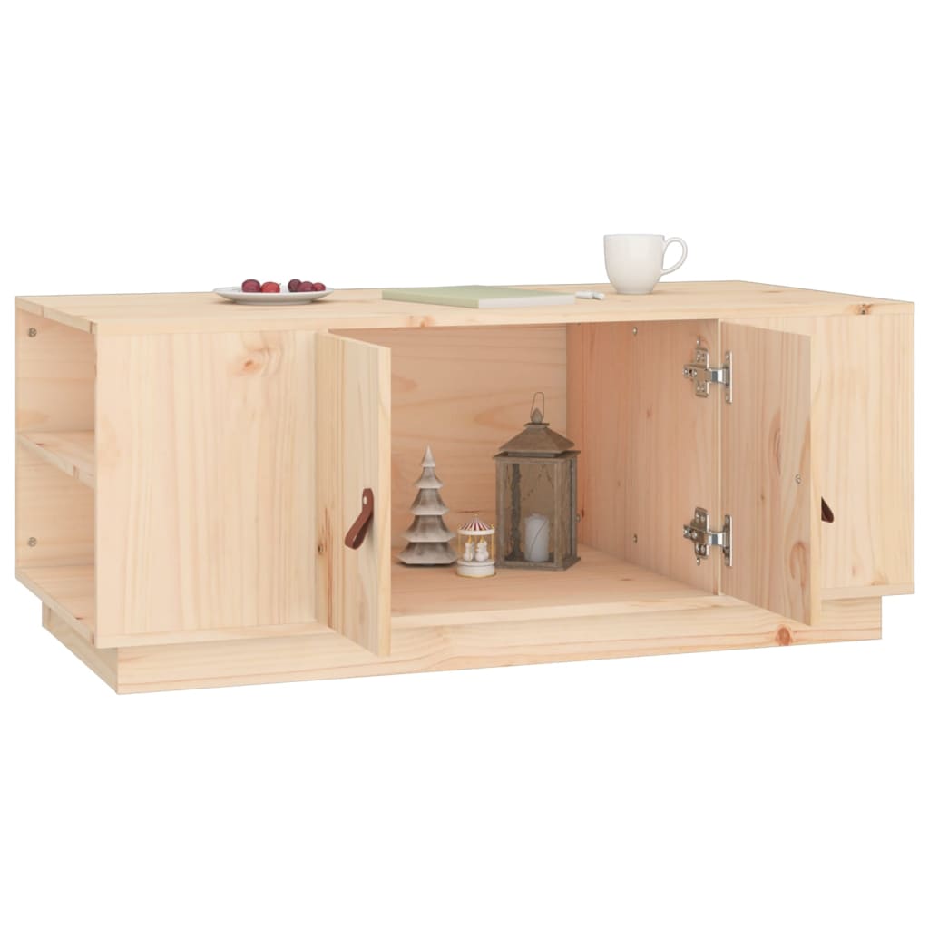 Vidaxl Stolik Kawowy, 100X50X41 Cm, Lite Drewno Sosnowe