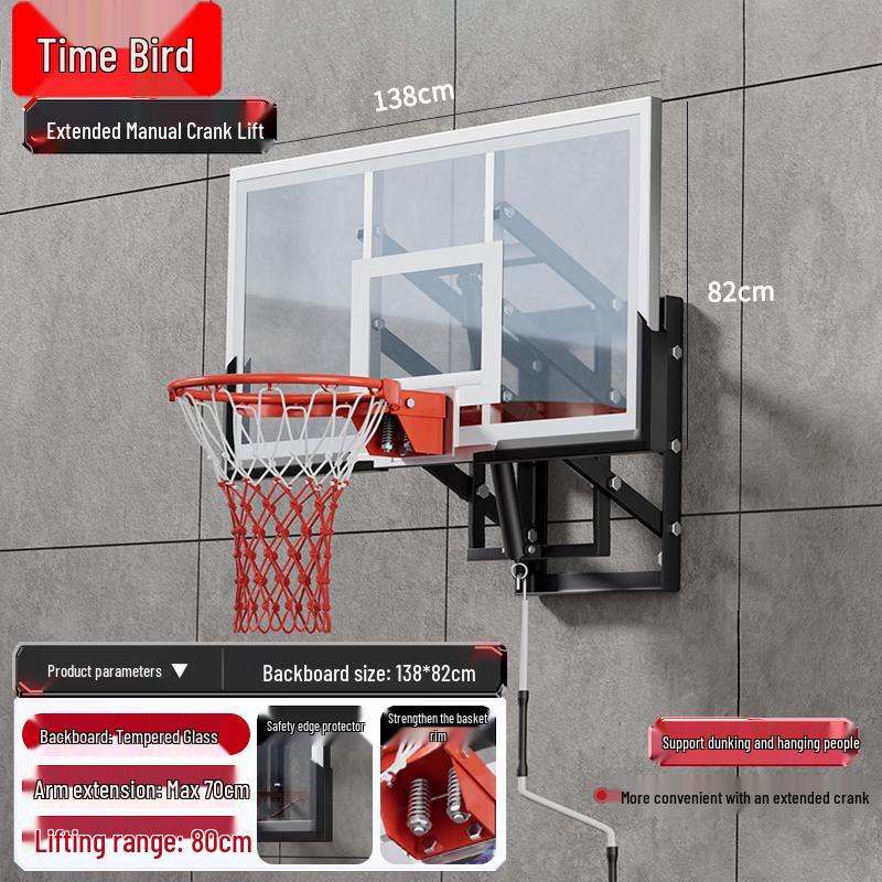 Shi Niao Adjustable Wall-Mounted Basketball Hoop