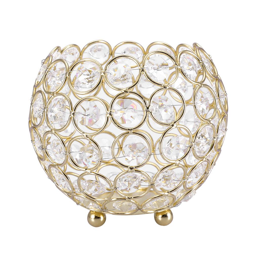 

Хрустальные подсвечники для чая, свадебный декор, центральные элементы стола Gold Diameter 12cm