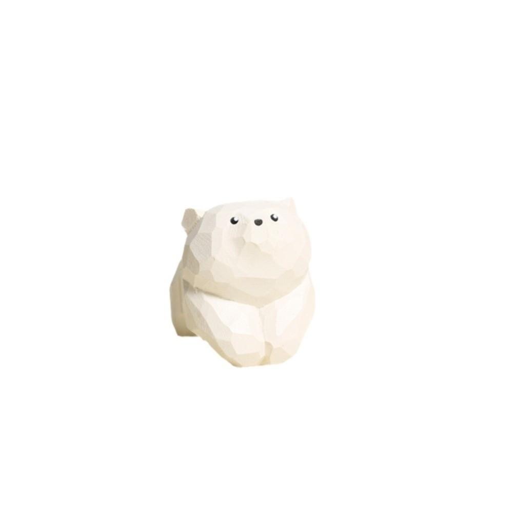 Miniature Bear Desktop Ornament Cute Wooden Bear Figurines Mini Bear Statue  Living Room