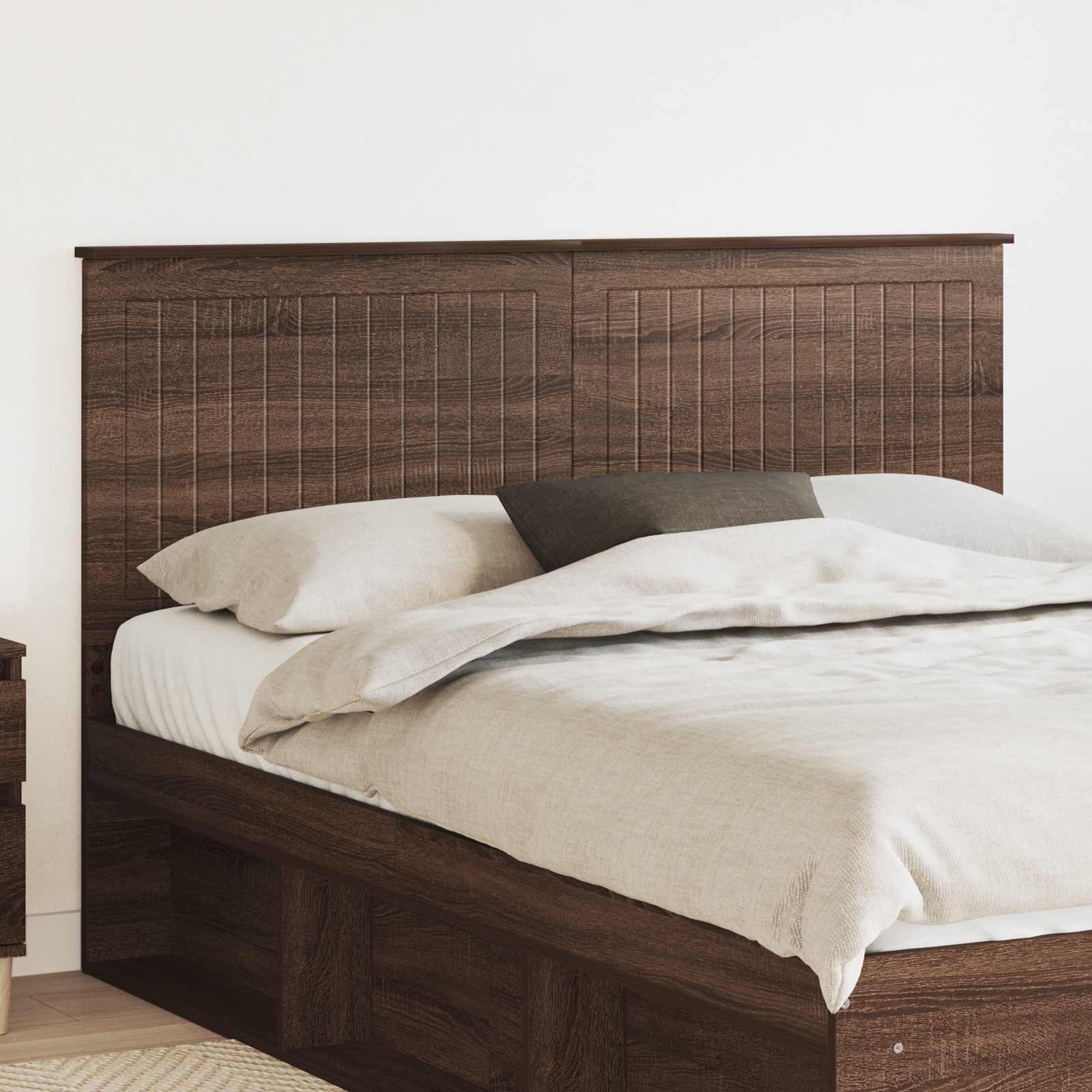 Kopfteil mit Kopfteil Braun Eichenoptik 150 cm Holzwerkstoff