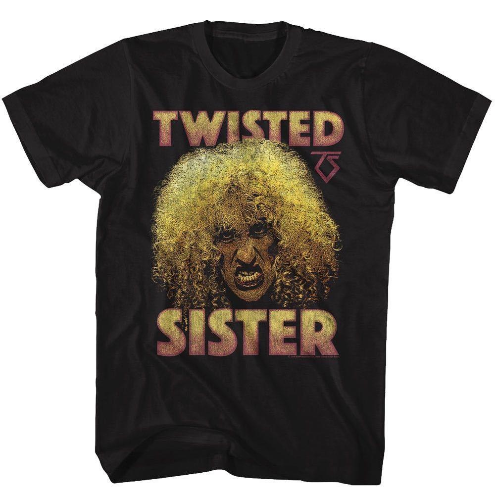 

Twister Sister T-Shirt Dee Snyder Face 80s Rock Logo Music Black Cotton SM5XL Unisex T-Shirt L