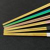 8 párů vícebarevných hůlek z nerezové oceli 304 Kovové nádobí Nádobí Zlaté vícebarevné potřeby pro svatební párty