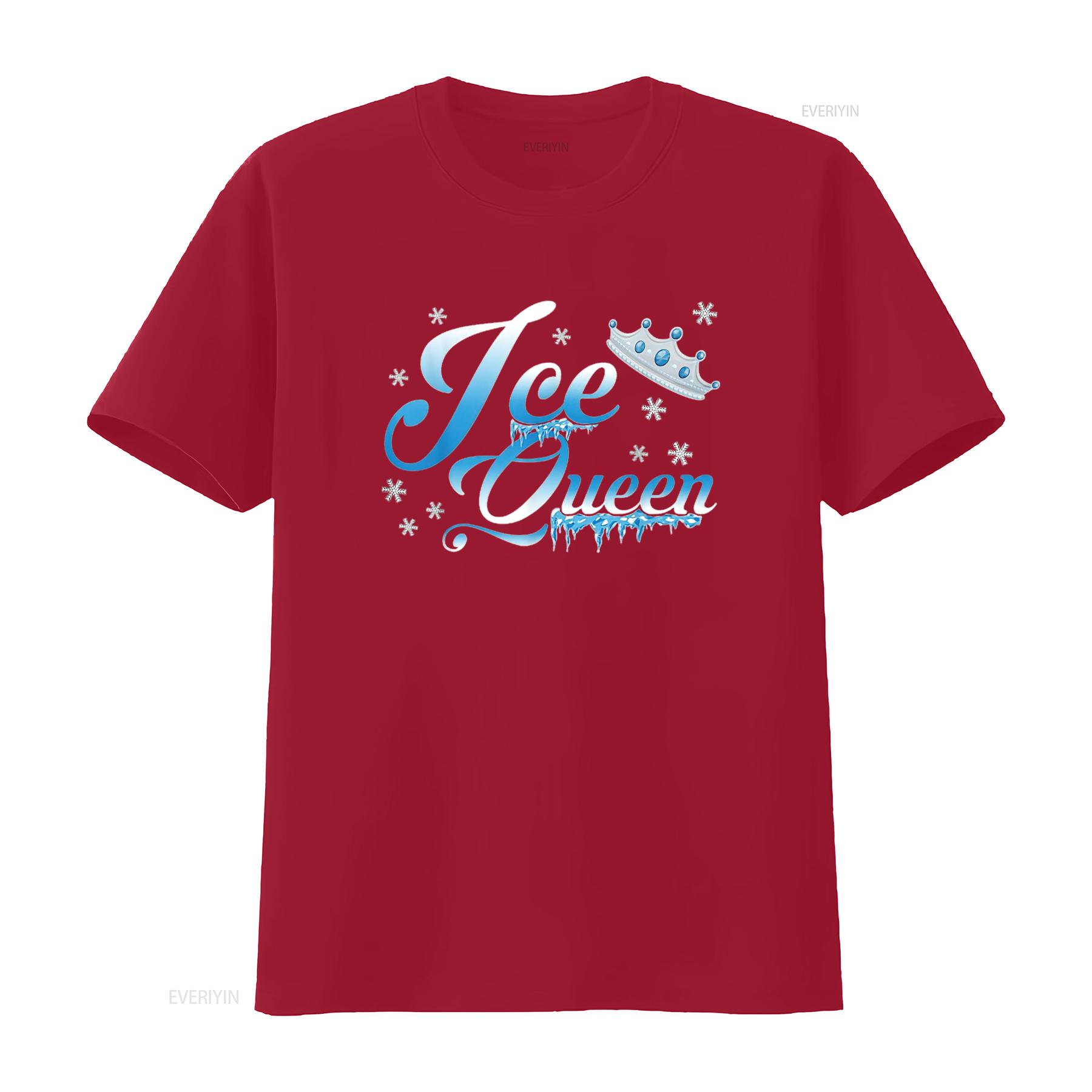 

Ice Queen Winter Theme Birthday Party Girls Snow Themed Bday Womens T Shirt Black vintage Washed Breathable S