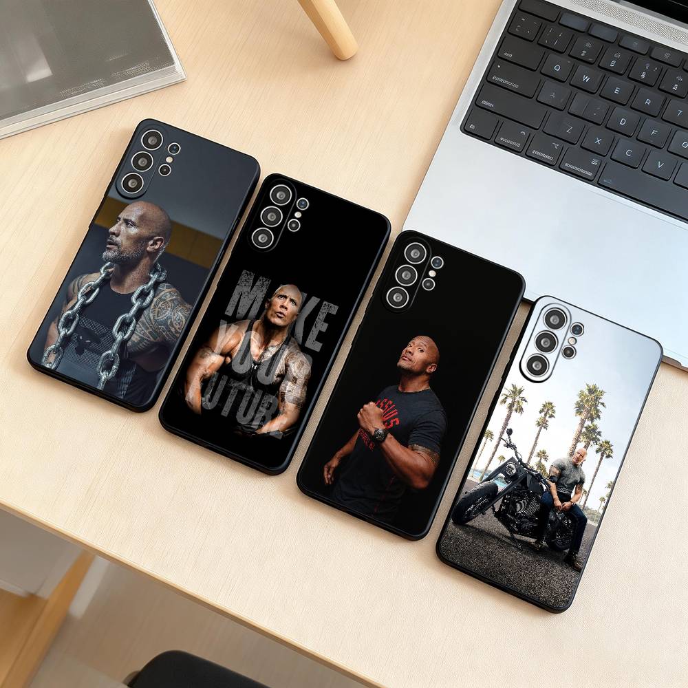 D-Dwayne Johnson Phone Case For Samsung S25,S24,S21,S22,S23,S30,Ultra,S20,Plus,Fe,Lite,Note,10,Black Cover