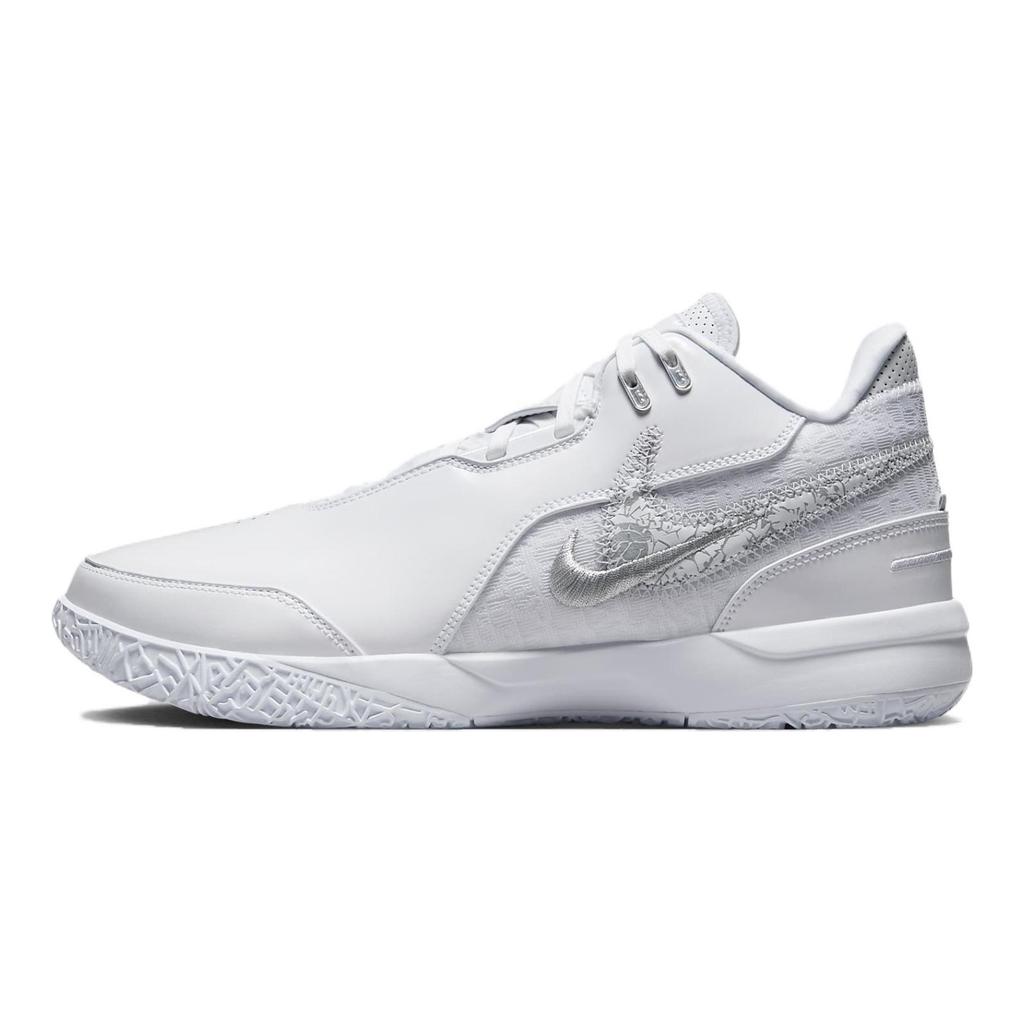 Nike Zoom LeBron NXXT Gen AMPD Bílá Metalická Stříbrná Unisex Tenisky Světle Kouřově Šedá FJ1566-102