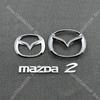 Car Front Grille Decorative Front Rear Stickers Badge Accessories for MAZDA2 Glossy black Bright silver 3D badge MAZDA2 Styling WGWE
