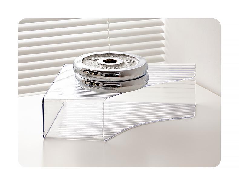Transparent Book Stand and Storage Rack with Bookshelf Bookends