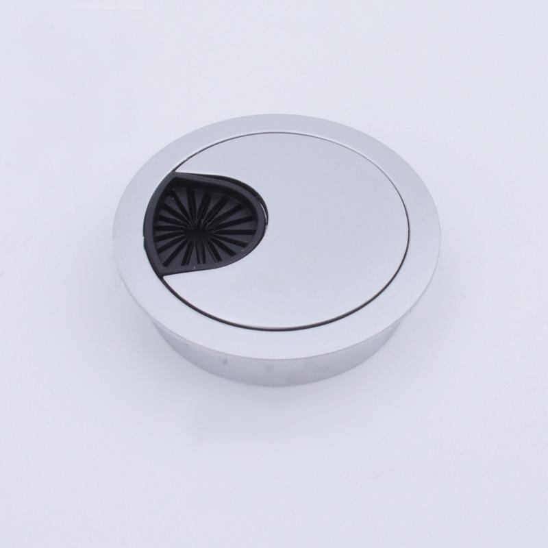 NAIERDI Lega di Zinco Copri Foro Cavo Tavolo Rotondo Porta Presa Scrivania PC Computer Passacavo Supporto Cavo 50mm/53mm/60mm/80mm