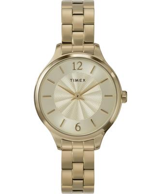 Trend Watch Quartz Water Resistant for Daily Use Mineral Glass Yellow Gold Dial Unisex TW2W98200