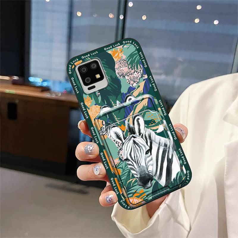 Niedliche TPU Handyhülle für Sharp Aquos Zero6/Aquos Air Stoßfest Kartenfach Kartenhalter Langlebig Vollständig umschließend Schmutzabweisende Hülle