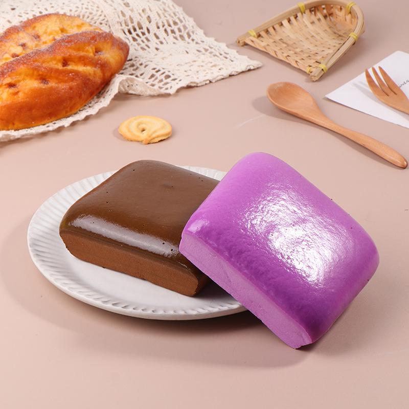 Sticky Toast  Slow Rebound Toys Soft Dessert Squeeze Party Relaxed Relief Sensory Squishies Clear Simulation Toys Gift