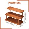 Display Stand Cup Holder 3 Layer Simple Multipurpose Wooden Perfume for Collections Organizer