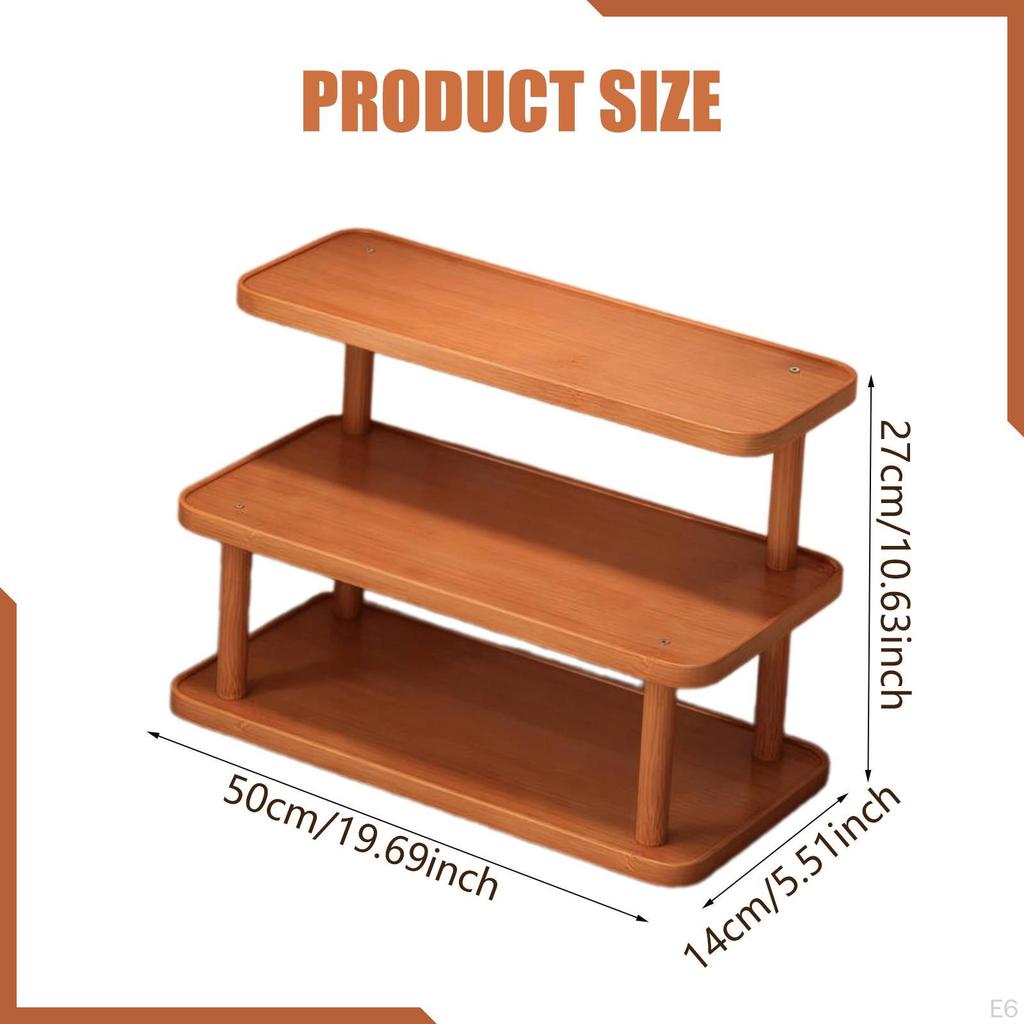 Display Stand Cup Holder 3 Layer Simple Multipurpose Wooden Perfume for Collections Organizer