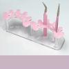 Pink Hold Tweezers Lash Tools Eyelash Holder For Eyelash Extension Lash Tile Eyelash Shape Tweezers Holder