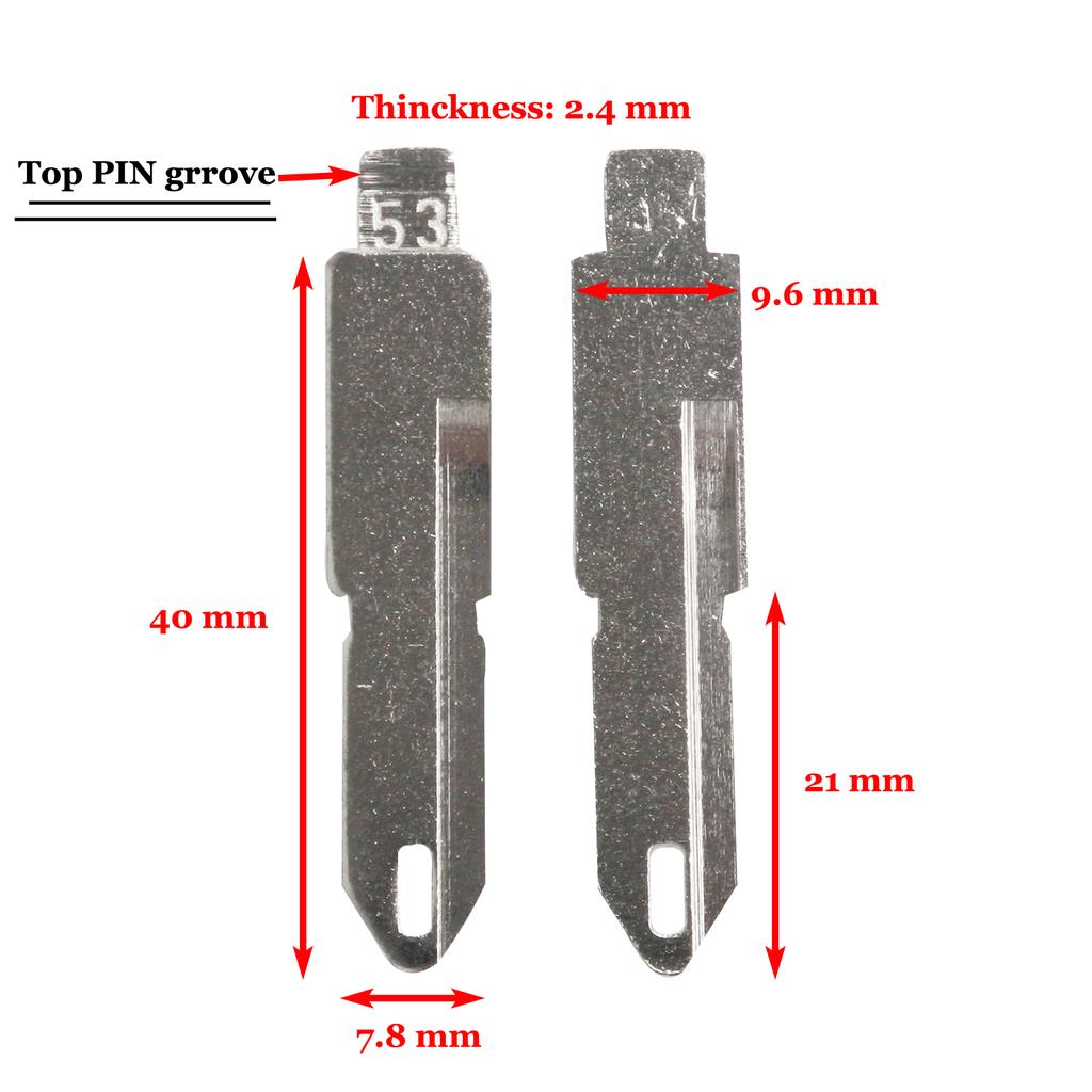 jingyuqin  #53 #54 #58 #72 #73 #152 #153 Remote Key Blade Blank For Lada For Renault Megan Dacia Clio Duster KD VAC102 VA2 HU83