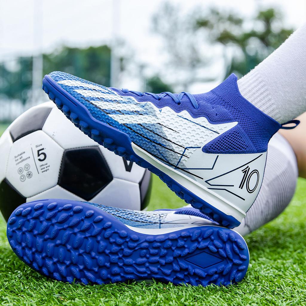 Popular high-top football shoes with broken nails boys and girls school professional training shoes with long nails assassin 10 football shoes