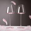 French Pink Flamingo Red Wine Glasses Set Crystal Glass Goblet Creative Inclined Mouth Concave Bottom Champagne Wine Cup
