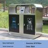 OEING Outdoor Stainless Steel Double Recycling Bin