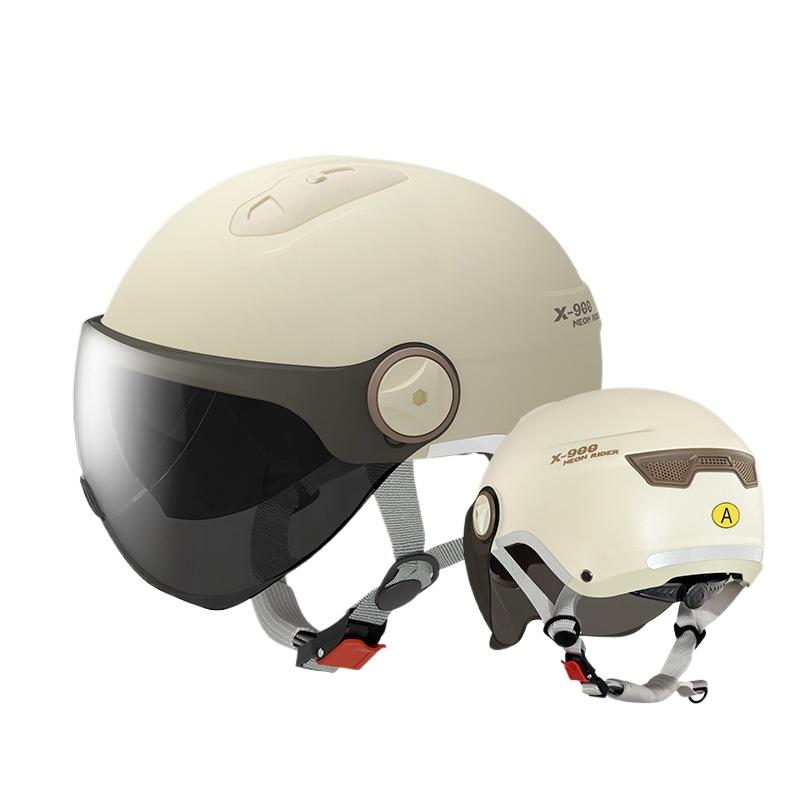 

Летний мотоциклетный шлем для электромобиля для мужчин и женщин, универсальный для четырех сезонов, летний полушлем-шлем