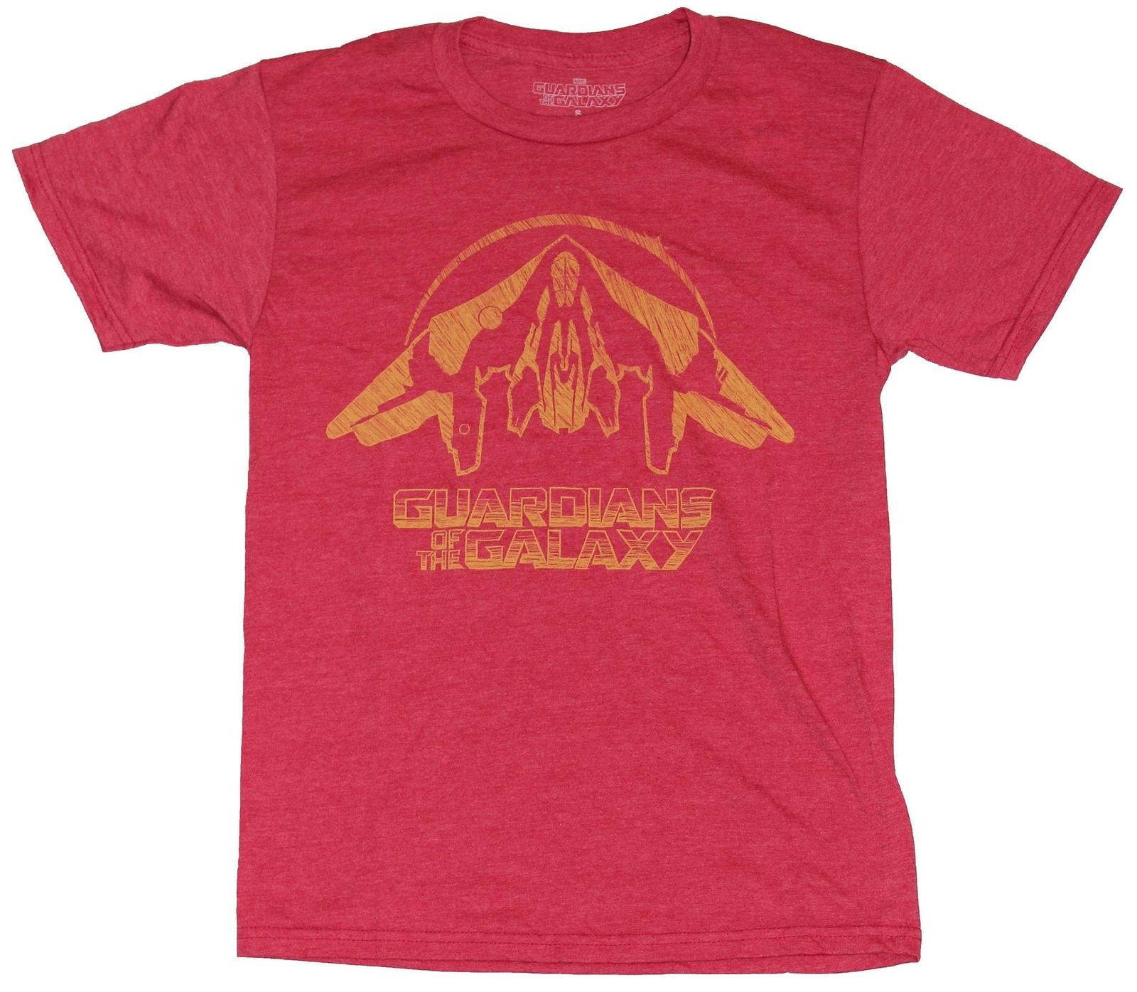 Guardians of the Galaxy Mens T-Shirt - Distressed Simple Yellow Ship Image XXXL