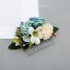 Bohemia Brides Wedding Flower Hair Comb Hairpin Bridesmaid Headdress Hair Combs Hair Accessories For Women Girls Floral Hairpins